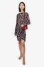 Isabel Marant Etoile Grey/Red Jirvina Ruched Dress Size 42