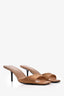 Black Suede Studio Tan Leather Crystal Heeled Mules Size 38