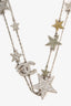 Pre-Loved Chanel™ 2008 Silver-Tone Crystal Star CC Necklace