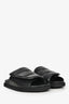 Gia Borghini Black Leather 'Gia 3' Slides Size 40