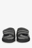 Gia Borghini Black Leather 'Gia 3' Slides Size 40