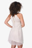 Vera Wang Cream Silk Mesh Mini Dress Size S