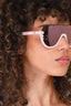 Fendi Pink Polarized Rimless Pearl Sunglasses