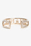 Pre-Loved Chanel™ 2017 Gold-Tone Crystal CC Star Cuff (As Is)