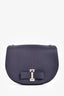 Delvaux Purple/Yellow Leather 'Le Mutin' Mini Saddle Crossbody Bag