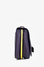 Delvaux Purple/Yellow Leather 'Le Mutin' Mini Saddle Crossbody Bag