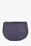 Delvaux Purple/Yellow Leather 'Le Mutin' Mini Saddle Crossbody Bag