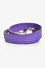 Hermes Purple Leather Pavane Double Tour Bracelet