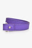 Hermes Purple Leather Pavane Double Tour Bracelet