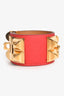 Hermes Red Epsom Leather Collier de Chien Bracelet