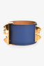 Hermes Blue Leather Collier de Chien Bracelet