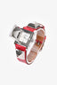 Hermès 2015 Red Alligator Leather Stainless Steel Small 'Medor' Watch