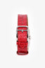 Hermès 2015 Red Alligator Leather Stainless Steel Small 'Medor' Watch