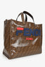 Fendi x Fila Brown Coated Canvas Zucca Mania Tote with Strap