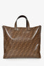 Fendi x Fila Brown Coated Canvas Zucca Mania Tote with Strap