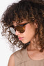 Christian Dior Brown Matte Tortoise Shell Reflective Sunglasses