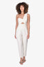 A.L.C. White One Shoulder Cut-Out Detail Jumpsuit Size 2