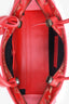 Balenciaga Red Leather Valentine's Day Blackout City Bag With Strap