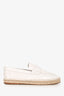 Hermes White Leather Trip Espadrilles Size 38