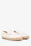 Hermes White Leather Trip Espadrilles Size 38