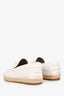 Hermes White Leather Trip Espadrilles Size 38