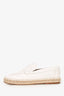 Hermes White Leather Trip Espadrilles Size 38