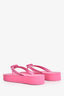 Gucci Pink GG Logo Flip Flops Size 38