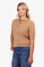 Burberry Brown Knitted Polo Shirt Size XS