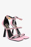 Fendace Pink Satin Embellished Strappy Heels Size 37