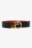 Fendi Black/Red Leather Reversible Belt (As Is)