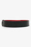 Fendi Black/Red Leather Reversible Belt (As Is)