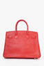 Hermès 2013 Red Epsom Leather Birkin 30