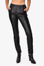 Balenciaga 2012 Black Suede/Leather Pants Size 34