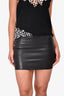 Isabel Marant Black Leather Mini Skirt Est. Size XS