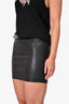 Isabel Marant Black Leather Mini Skirt Est. Size XS