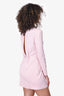 Magda Butrym Pink Shoulder Pad Rosette Mini Dress Size 36