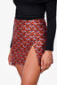 Versace Orange/Blue/Black Mini Skirt Size 4