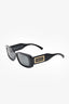 Versace Black Acrylic Rectangular Framed Sunglasses