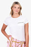 Brunello Cucinelli White Cotton Beaded T-shirt Size XS