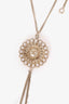 Pre-Loved Chanel™ Gold Tone CC Flower Pearl Drop Necklace