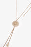 Pre-Loved Chanel™ Gold Tone CC Flower Pearl Drop Necklace