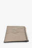 Valextra Taupe Leather Zipped Long Card Holder