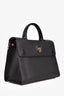 Christian Dior Black Grained Leather Medium 'Diorever' Top Handle Bag With Strap