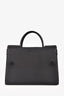 Christian Dior Black Grained Leather Medium 'Diorever' Top Handle Bag With Strap