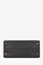 Christian Dior Black Grained Leather Medium 'Diorever' Top Handle Bag With Strap