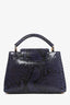 Louis Vuitton Navy Blue Python Leather Capucines BB Top Handle