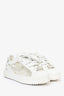 Louis Vuitton White Leather Translucent Monogram Sneakers Size 36.5