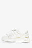 Louis Vuitton White Leather Translucent Monogram Sneakers Size 36.5