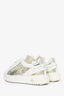 Louis Vuitton White Leather Translucent Monogram Sneakers Size 36.5