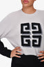 Givenchy Grey/Black Cashmere Logo Crewneck Sweater Size XS